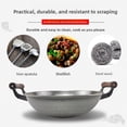 thumbnail image 3 of Lu Chuan Wok Pan - Double Ear Round Bottom Cast Iron Fry Pan with Diamond Non-Slip Base, Pre-Seasoned Traditional Chinese Iron Wok for Gas Stove Induction Cooktop, 3 of 5