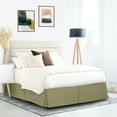 thumbnail image 4 of Empyrean 14" Microfiber Bed Skirt Tailored Drop Dust Ruffle, Sage Olive Green, Full XL, 4 of 4