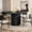 Black, variant on Tribesigns Round Dining Table for 4-6 , 47" Wooden Desk, Kitchen Table, Light Brown(Chairs Not Included)