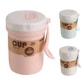thumbnail image 2 of Wosthever 300ml paja de trigo portátil de doble pared portátil Oficina café taza para té tazas regalos microondas disponible sellado Cocina y Comedor, 2 of 6