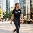 thumbnail image 2 of Womens Riot T shirt Funny Shirt for Ladies National Novelty Tees Humor Womens Graphic Tees, 2 of 9