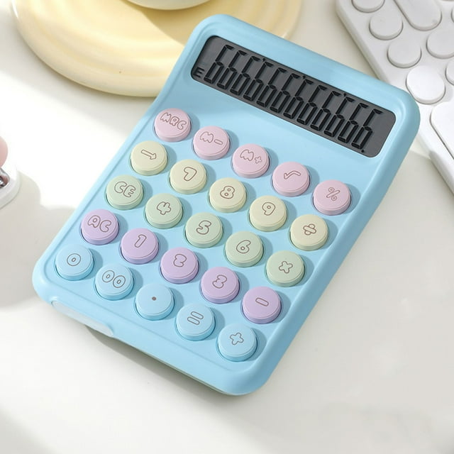 YHDSHY Clearance Items! Campus Dopamine Color Calculator Large Screen 12 Digit Display Office Finance Portable Calculator For Elementary School Students Clearance Sales Today Deals Prime