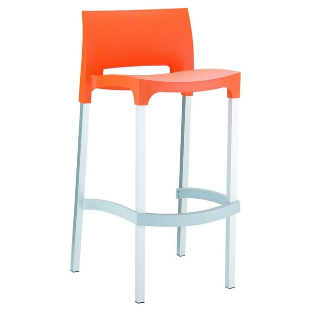 Compamia Gio 29.5" Outdoor Bar Stool in Orange