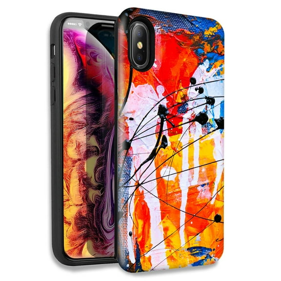 Mundaze Oil Painting 2 Double Layer Hybrid Case Cover For Apple iPhone XS Max