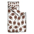 thumbnail image 2 of Brown Footballs Pattern Toddler Nap Mats for Kids Preschool,Sleeping Mat Bag or Kids,Toddler Sleeping Bag,Toddler Nap Mat or Daycare, 2 of 6