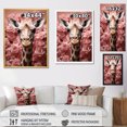 thumbnail image 4 of Designart "Romantic Stance Of Pink Giraffe II" Animals Giraffe Floater Framed Canvas Art Print, 4 of 5