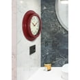 thumbnail image 2 of Infinity Instruments Retro Escape Plastic 9.75" Indoor Wall Clock with Silent Movement, Red, 2 of 7