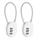 thumbnail image 1 of Uxcell 2-Pack Candado de Combinación, Aleación de Zinc, Candado de Combinación Redondo de 3 Dígitos para Equipaje, Candado Sin Llave para Uso Exterior [Blanco], 1 of 7