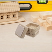 Soimiss 4Pcs Wood Grain Plastic Furniture Leg Pads Non Slip Floor Protectors for Carpet