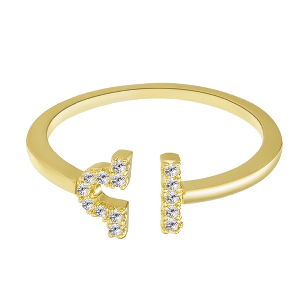 Anillos para mujer, regalos para mujer, anillo de las Doce Constelaciones, oro rosa galvanizado, diamante, anillo abierto para mujer, anillo para mujer