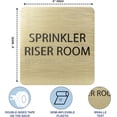 thumbnail image 3 of ADA CENTRAL SIGNS - 6" X6" Sprinkler Riser Room Sign - ADA Compliant Tactile Graphics Grade 2 Braille Text Acrylic Wall Sign - Emergency Response, Security Signs for Offices, Schools, Apartments, 3 of 7