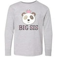 thumbnail image 3 of Inktastic Big Sis Panda Sister Announcement Long Sleeve Youth T-Shirt, 3 of 5