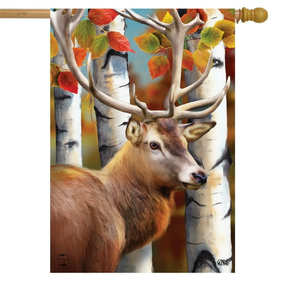 Briarwood Lane Forest Deer Fall House Flag