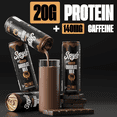 thumbnail image 4 of SPYLT High Protein Milk, MAX Chocolate, 20g Protein, 140mg Caffeine, Sugar Free, 11 fl oz, 12 Cans, 4 of 10