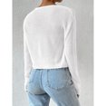 thumbnail image 4 of Women's Open-Front Cropped Knit Cardigan, Long Sleeve Lightweight Sweater, 4 of 5