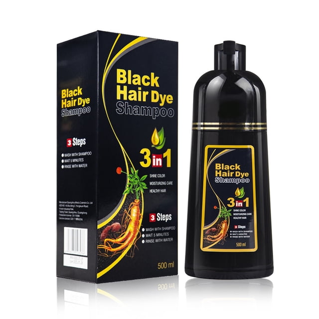 Champú para teñir el cabello de 500 ml, champú para teñir el cabello a base de hierbas para hombres y mujeres