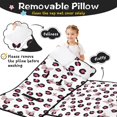 thumbnail image 3 of Pink Leopard Butterfly Pattern Teens Toddler Nap Mat with Pillow, Sleeping Mat Bag for Preschool Daycare 51"x22", 3 of 6