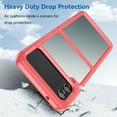 thumbnail image 3 of SaniMore for Samsung Galaxy Z Flip 3 Lightweight Transparent Case, Rugged Clear PC Back & TPU Bumper [Not Yellowing Technology] Heavy Duty Full Body Protective Case for Samsung Z Flip 3, Red, 3 of 6