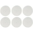 thumbnail image 5 of 6 Pcs Vintage Woven Coasters Handmade Coasters for Table Protection, White, 5 of 6