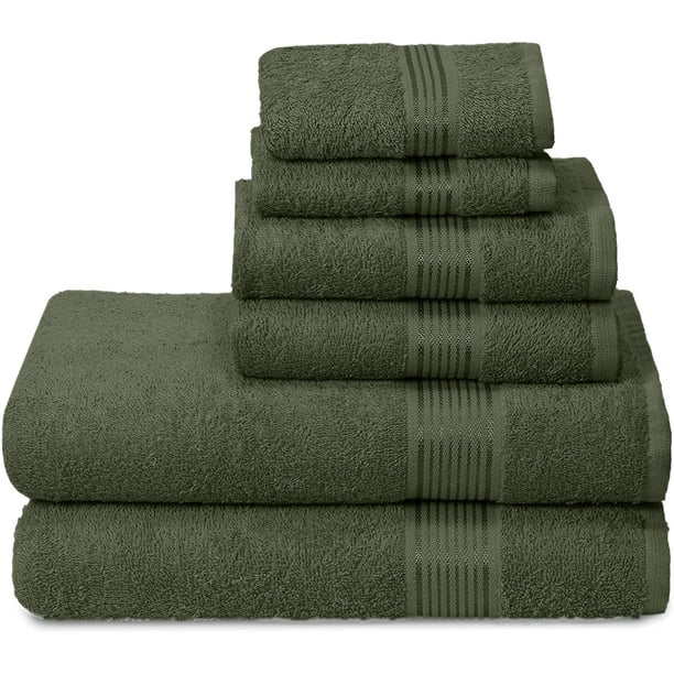 BELIZZI HOME Ultra Soft 6 Pack Cotton Towel Set, Contains 2 Bath Towels