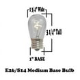 thumbnail image 5 of Novelty Lights S14 Warm White LED Edison Outdoor String Lights with 25 Bulbs Vintage Bulbs White Wire 37.5 Feet, 5 of 6