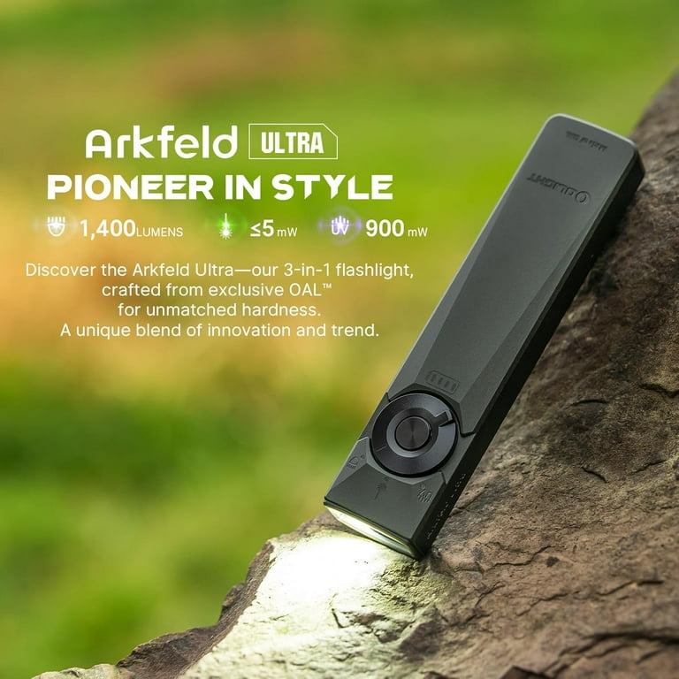 OLIGHT Arkfeld Urtla 1400ルーメン IPX7 白色 OLIGHT Arkfeld Ultra Cool White 1400 Lumens Flat Flashlight
