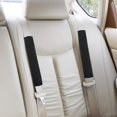 thumbnail image 4 of Juego de 2 cojines para cinturón de seguridad para coche, 27 cm, funda para cinturón de seguridad con 2 rayas grises, 4 of 5