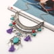 thumbnail image 1 of Collar Vendimia de la Declaración Hugo Hoja Turquesa Borla, 1 of 6