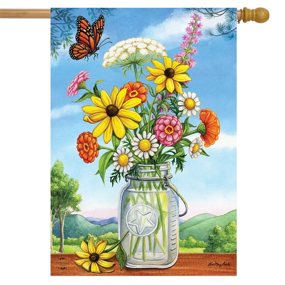 Briarwood Lane Sunshine Bouquet Spring House Flag