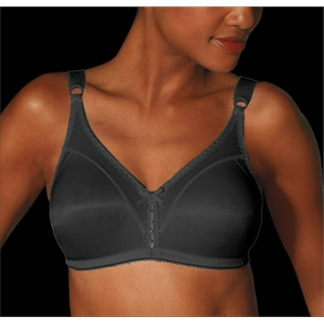 Bali 3820 Double Support Wirefree Bra Size 44DD, Black