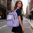 thumbnail image 4 of KUIFORTI Purple Axolotl Kids Bookbag School Bag Suitable for Elementary Middle School Waterproof Durable Outdoor Teen Boys Bookbag with Side Pockets, 4 of 7