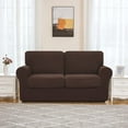 thumbnail image 2 of Subrtex Sofa Slipcover Sets 5 Pieces Stretch Couch Cover Backrest Cushion Covers (Loveseat, Chocolate), 2 of 6