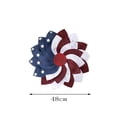 thumbnail image 3 of HengDidi 19-Inch Patriotic Independence Day Wreath - All-Season Fabric Door & Wall Hanging Decor for Porch, Fireplace & Indoor/Outdoor Celebration, 3 of 9