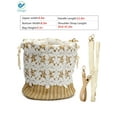 thumbnail image 3 of Deago Straw Handbags Women's Summer Beach Straw Bucket Tote Bag Straw Woven Handbag Lace Crossbody Shoulder Bag Purse (Flower Pattern), 3 of 9