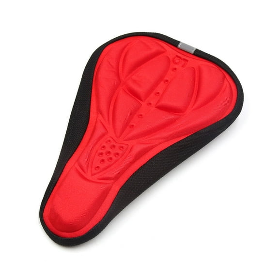Seat Saddle Pad Cushion Cover 3D Red Soft Gel Silicone for Cycling Bike Bicycle