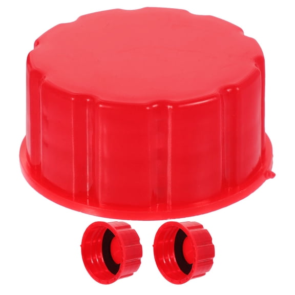LOLIPPYY 3pcs Replacement Gas Caps Coarse Thread Red Rubber for Storage of Liquids