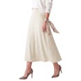 thumbnail image 2 of INSPIRE CHIC Womens Fishtail Knit Skirt High Elastic Waist Elegant Warm Winter Casual Office Going Out Maxi Sweater Skirts X Small Milky white, 2 of 3