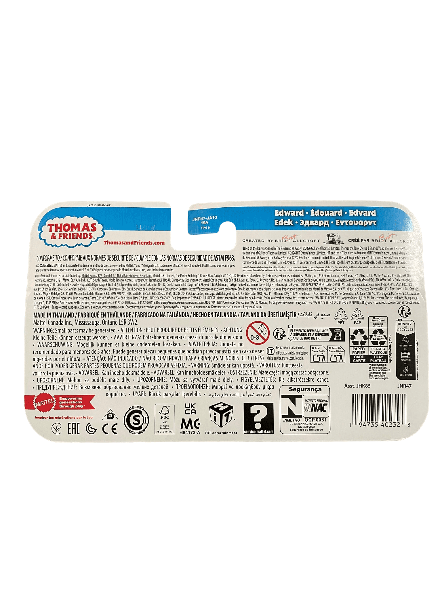 Thomas & Friends by Fisher-Price Small Die-Cast Train Engine with Classic Designs (Styles May Vary)