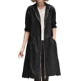 thumbnail image 2 of Long Windbreaker Jacket Women 2025 Long Sleeve Lightweight Loose Windproof Zip Up Coat with Pockets Outerwear, 2 of 6