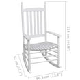thumbnail image 3 of vidaXL Rocking Chair Outdoor Patio Rocking Chair with Curved Seat Poplar Wood, 3 of 22