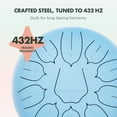thumbnail image 4 of Steel Tongue Drum Panda Drum Plus 28 cm 432 Hz Azul Set, 4 of 7