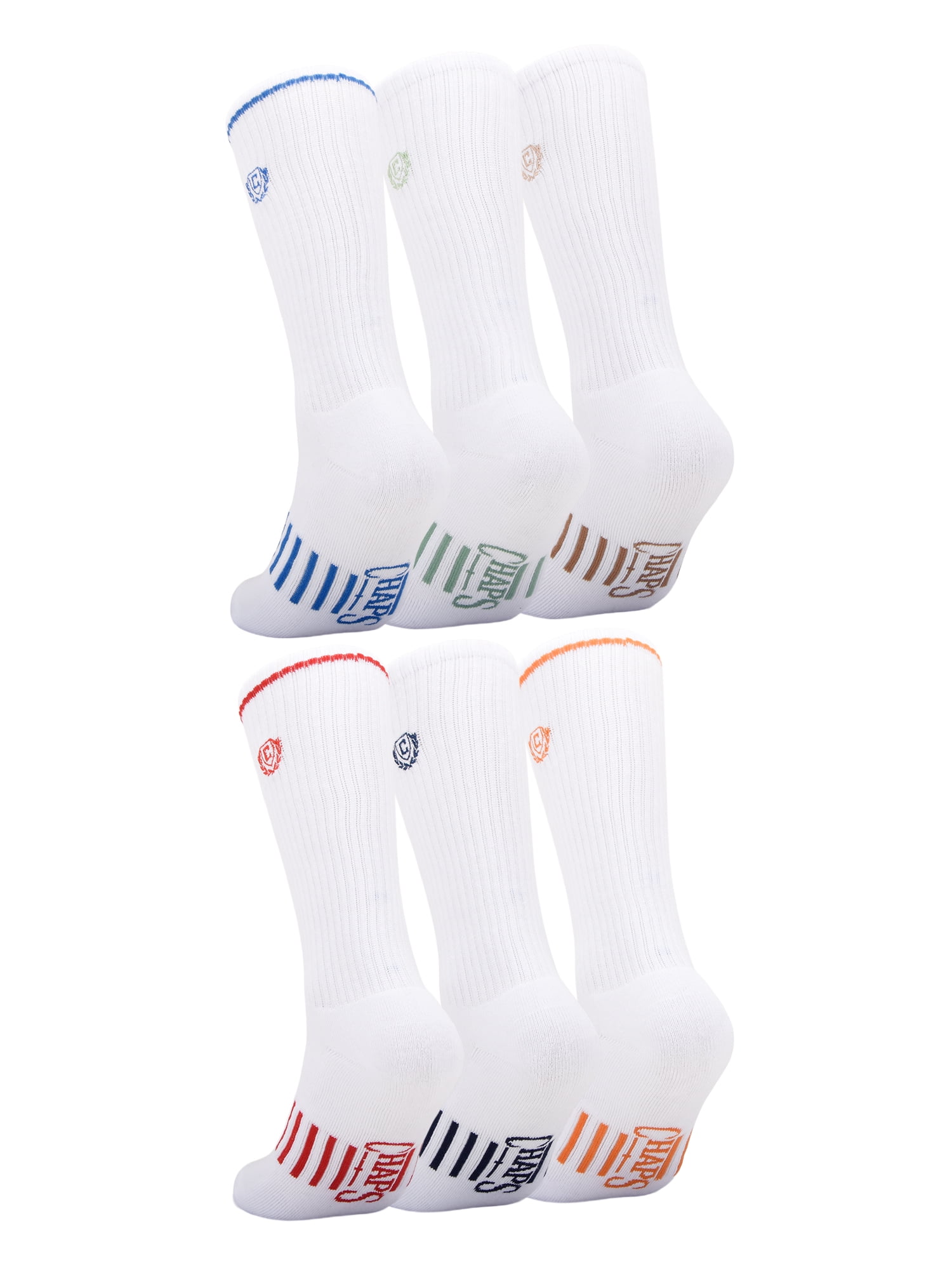 Chaps Casual Half Cushion Crew 6-Pack Men's, Sock Size 10-13