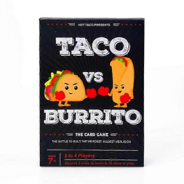 Juego de cartas para niños (taco vs. burrito de jamón) juego de mesa cartas juego familiar para niños juego de mesa juguete para fiestas