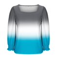 thumbnail image 5 of Womens Long Sleeve Tops 2026 Trendy Gradient Square Neck Pullover Shirts Spring Causal Dressy Loose Fit Tunic Blouse, 5 of 6