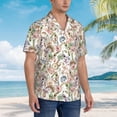 thumbnail image 2 of KLL Men's Hawaiian Shirt Short Sleeve Button Down Beach Shirts-Floral, 2 of 5
