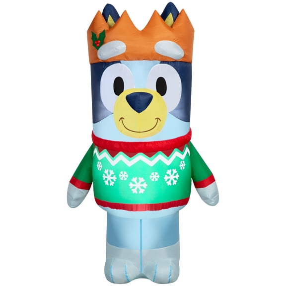 Christmas Yard Inflatable Bluey in Christmas Sweater BBC, 5 ft