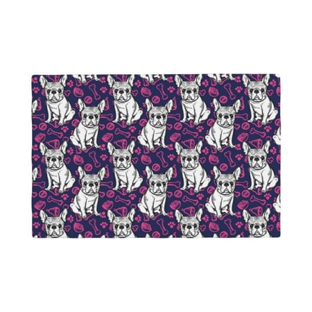 

Placemats Set Of 4 / 6 French Bulldog Cute Placemats For Dining Table Indoor/Outdoors Heat Resistant Washable Placemats 18 X 12