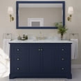 thumbnail image 2 of Wyndham Collection 60" Oval-Sink Wood Single Bathroom Vanity in Blue/Gold, 2 of 5