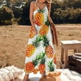thumbnail image 2 of Lunarable Pineapple Sleeveless Dress Woman Fashion Long Dresses Women's Summer Suit Dress Summer 2025 Women, 2 of 7