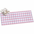 thumbnail image 2 of Hallway Runner Rug 2'x6', Blue Pink Plaid Kitchen Runner Rugs Non-Slip Carpet Mats, Watercolor Checkered Buffalo Farmhouse Bedside Rugs Runners Washable Floor Carpet for Bathroom Laundry Room, 2 of 8